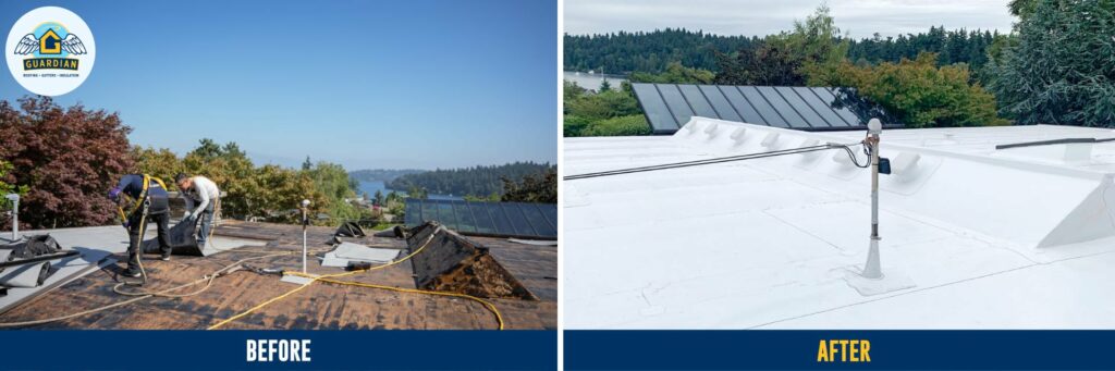 Low Slope and Flat Roofing Before & After